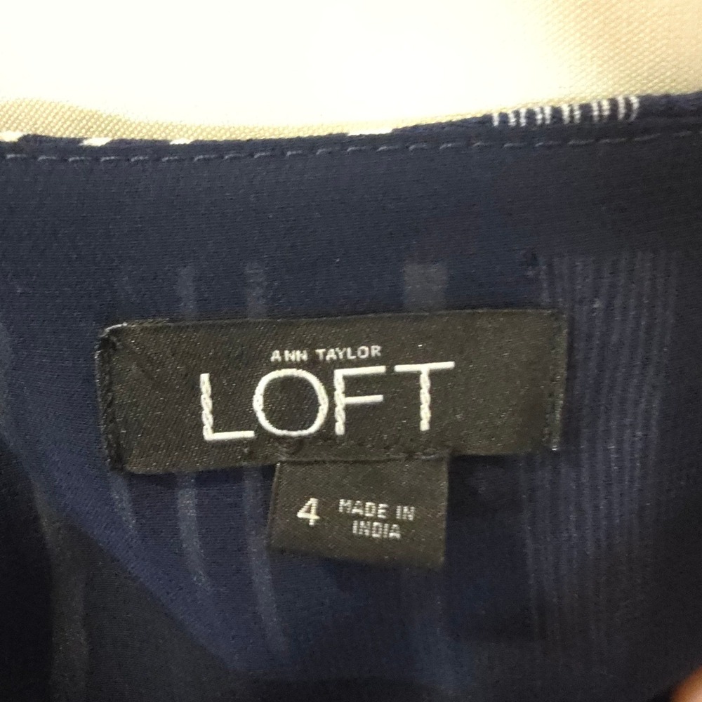 LOFT Navy and White Striped Spaghetti Strap Romper - Picture 3 of 10